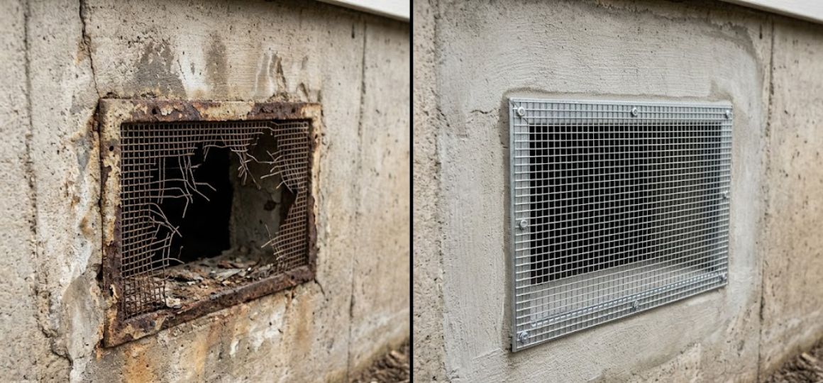 How to seal a crawl space against rats